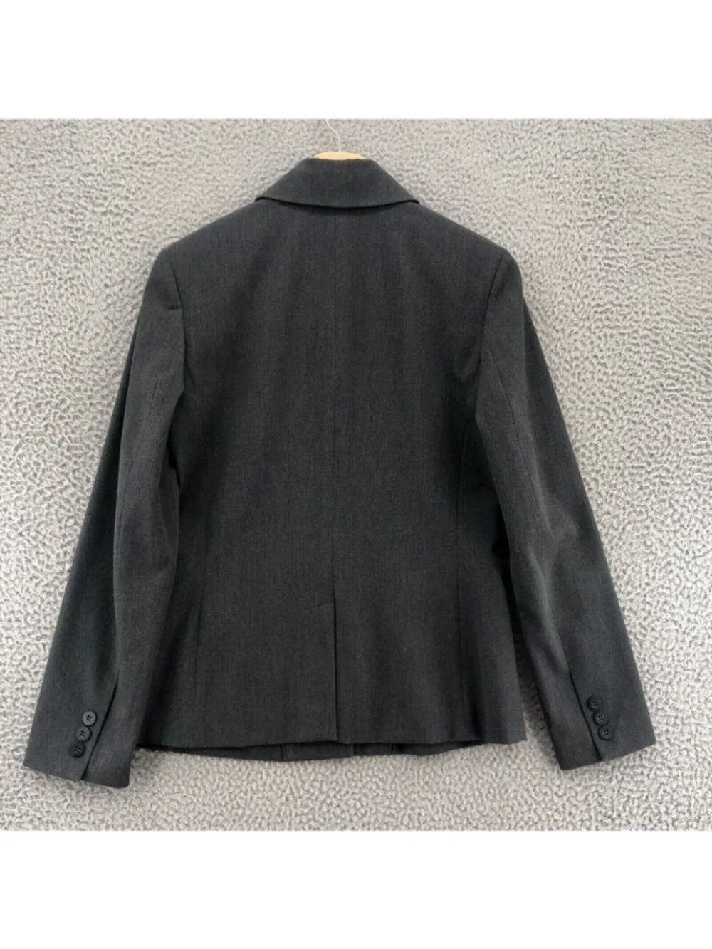 The Limited Blazer Womens Small Gray Stretch Button Up Pocket Notch Lapel Career